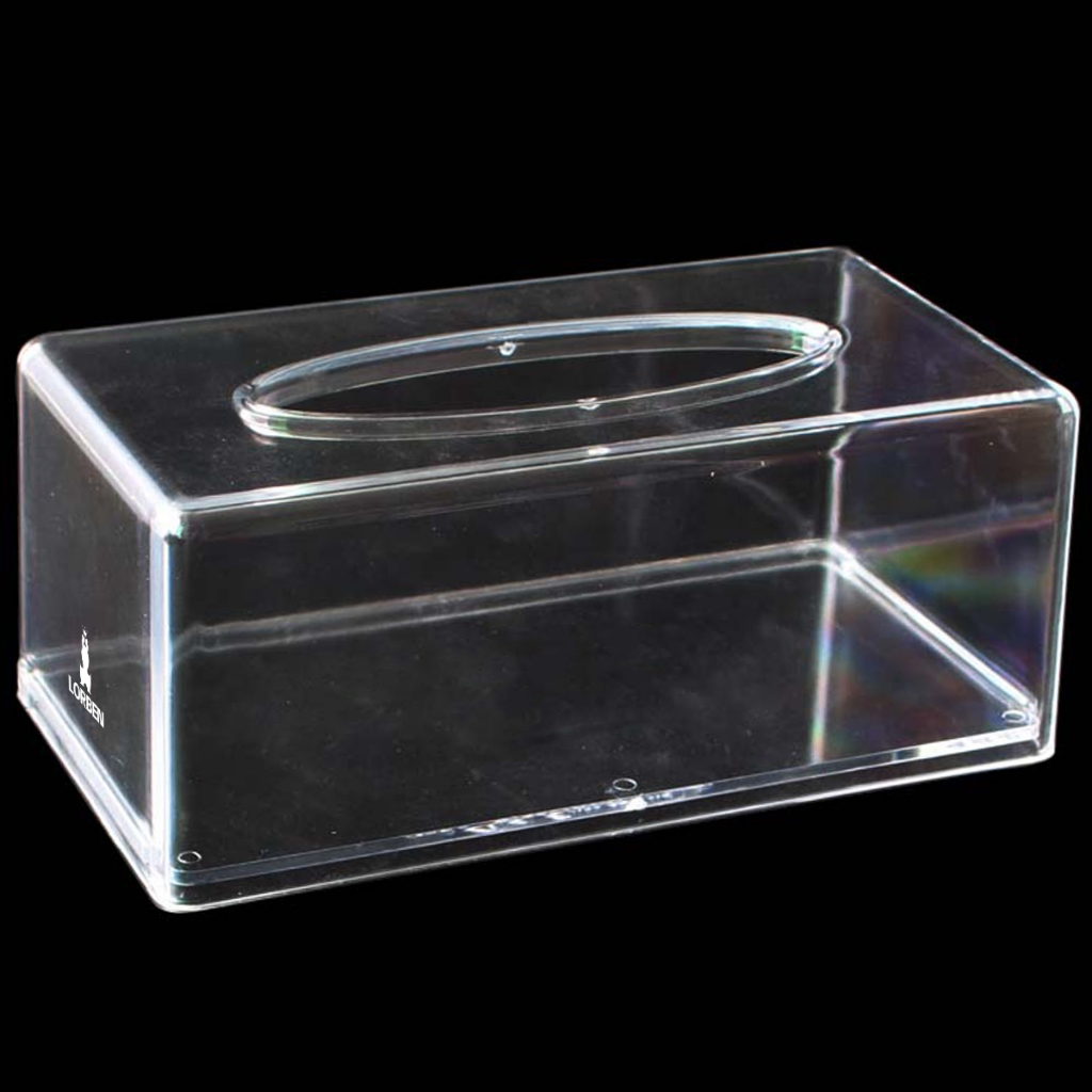 Porta Lenços Máscara Papel Interfolha Caixa Acrílico Cristal Transparente Lorben