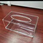 Porta Lenços Máscara Papel Interfolha Caixa Acrílico Cristal Transparente Lorben